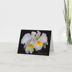 De zilveren Paarse Grijze Orchideeën danken u Bedankkaart