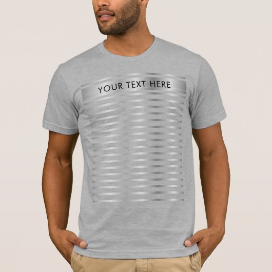 De zilveren Sjabloon van de Kijk voegt Uw Mannen v T-shirt (Voorkant)
