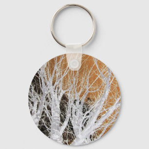 De zilveren Sleutelhanger van de Kunst van de Boom