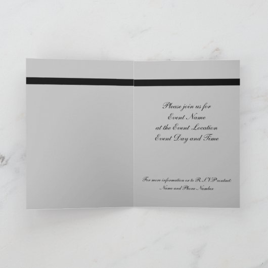 (De Zilveren) Uitnodiging van de avondkleding (Binnen)