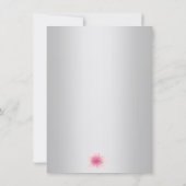 De zilveren Verjaardag Frangipani Zoete Zestien Kaart (Achterkant)