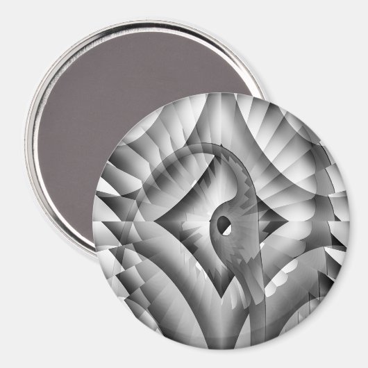 De zilveren vogel.....  magneet (Voorkant / Achterkant)