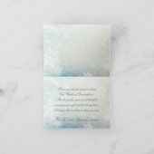 De zilveren witte sneeuwvlokken danken u nota bedankkaart (Binnen)