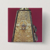 De zilverzijde vierkante button 5,1 cm (Voorkant)