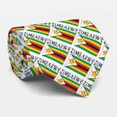 De Zimbabwaanse vlag met Jouw naam Stropdas (Opgerold)