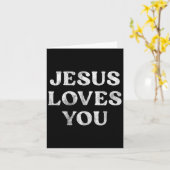 De zin Jezus houdt van jou op een Premium Tri-blen Kaart (Gele Bloem)