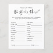 De zin van de bride | VRIJGEZELLENFEEST (Voorkant)