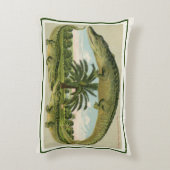 De zingende alligators ansichtkaart accent kussen (Achterkant (Verticaal))