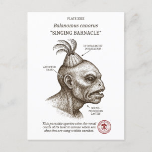 De zingende Barnacle - Lovecraftian biologie Feestdagenkaart