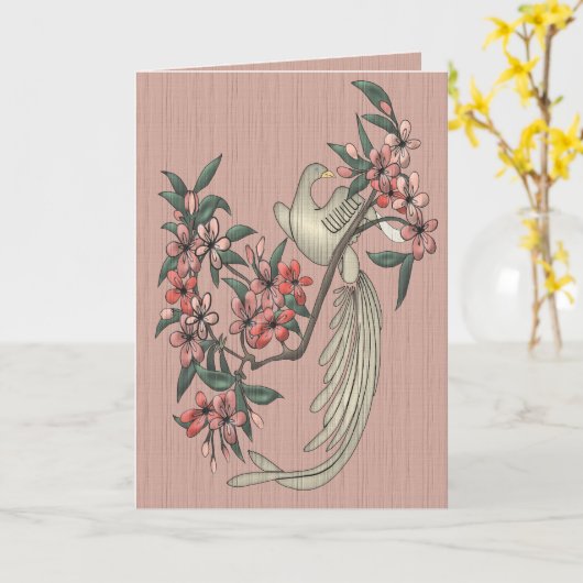 De zingende vogel kaart (Gele Bloem)