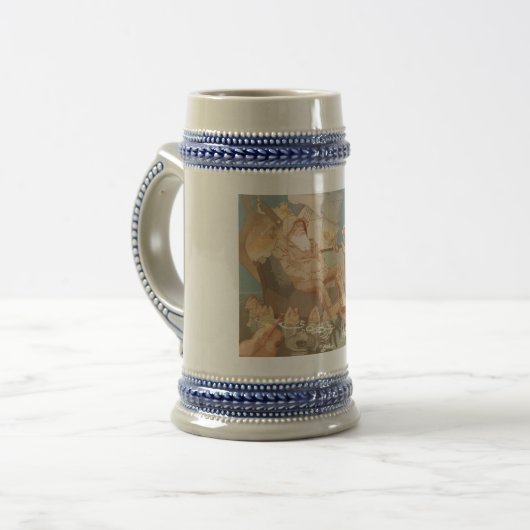 De zinkende koopman nautische kunst bierpul (Voorkant links)