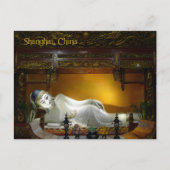 De zittende boeddha, Shanghai, China - briefkaart (Voorkant)