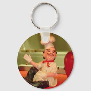 De zittende Chef Sleutelhanger