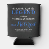 De zittende gepensioneerde gepersonaliseerde polit blikjeskoeler (Voorkant)