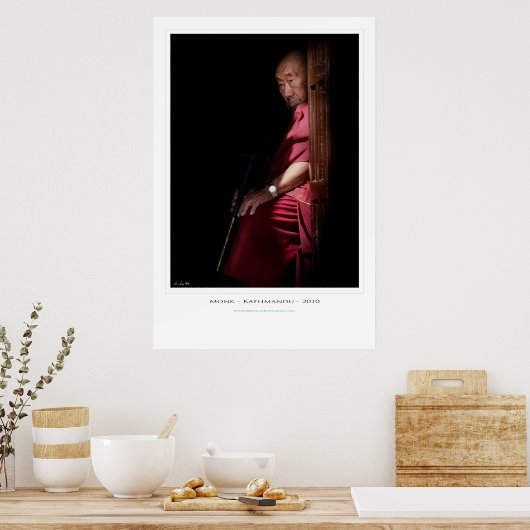 De zittende monniksdruk poster (Keuken)