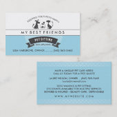 De Zitting van het huisdier & het Blauwe & Witte Visitekaartje (Voorkant / Achterkant)