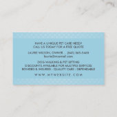 De Zitting van het huisdier & het Blauwe & Witte Visitekaartje (Achterkant)