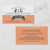 De Zitting van het huisdier & het Oranje & Witte Visitekaartje (Voorkant / Achterkant)