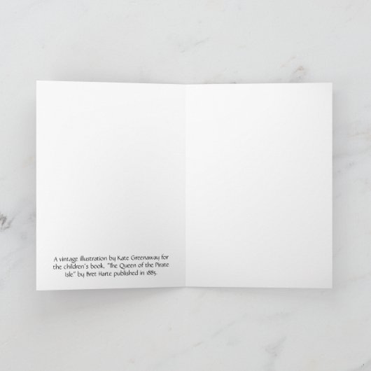 De Zitting van het meisje met Doll, Wenskaart Kaart (Binnen)