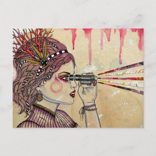 De zoeker briefkaart (Voorkant)