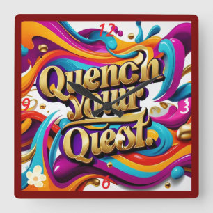 "De zoektocht begint" Vierkante Klok