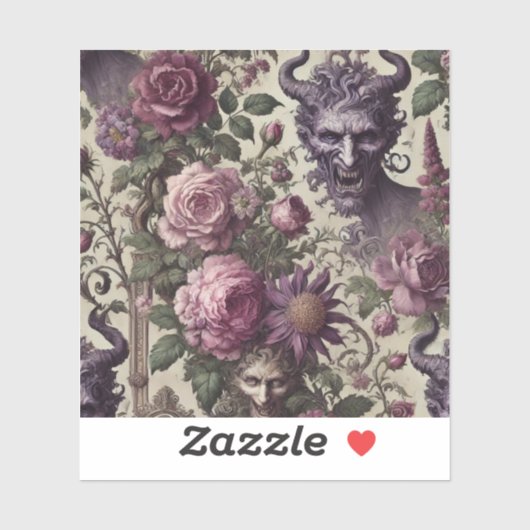 De zoektocht van de Blight - Gotische Barok Sticker (Vel)