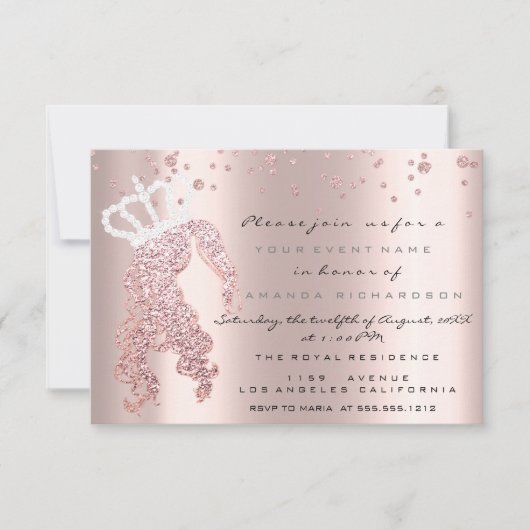 De zoete 16de Kroonprinsen schitteren Confettien Kaart (Voorkant)