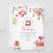 De zoete appel van ons Baby shower Bedankkaart (Voorkant)