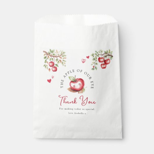 De zoete appel van ons Baby shower Bedankzakje (Voorkant)