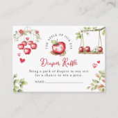 De zoete appel van ons Baby shower Informatiekaartje (Voorkant)