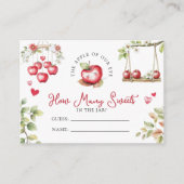 De zoete appel van ons Baby shower Informatiekaartje (Voorkant)