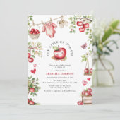 De zoete appel van ons Baby shower Kaart (Staand voorkant)