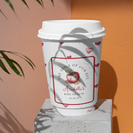 De zoete appel van ons Baby shower Papieren Bekers