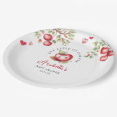De zoete appel van ons Baby shower Papieren Bordje (Gekanteld)