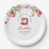 De zoete appel van ons Baby shower Papieren Bordje (Voorkant)