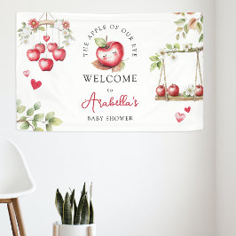 De zoete appel van ons Baby shower Spandoek