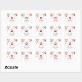 De zoete appel van ons Baby shower Vierkante Sticker (Vel)