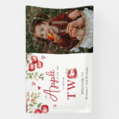 De zoete appel van ons oog | Foto 2e verjaardag Spandoek (Verticaal)