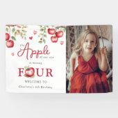 De zoete appel van ons oog | Foto 4e verjaardag Spandoek (Horizontaal)