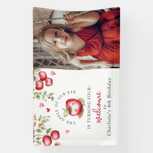 De zoete appel van ons oog | Fotoverjaardag Spandoek (Verticaal)