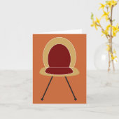 De zoete Bruine Retro Kaart Voor alle doeleinden (Gele Bloem)