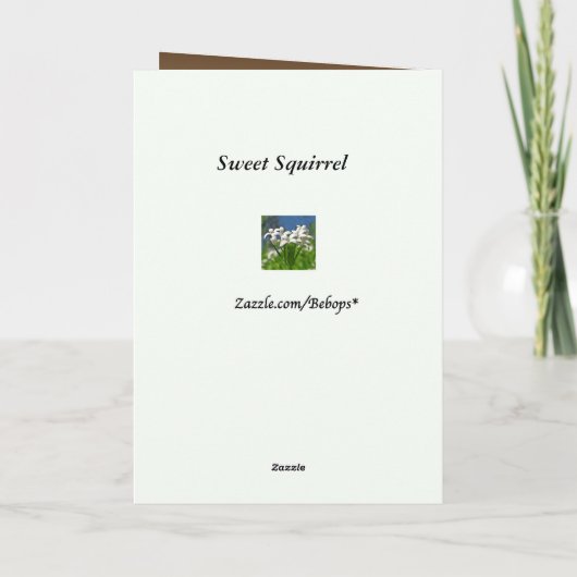 De zoete Dag van de Vaders van de Eekhoorn Kaart (Achterkant)