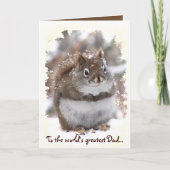 De zoete Dag van de Vaders van de Eekhoorn Kaart (Voorkant)
