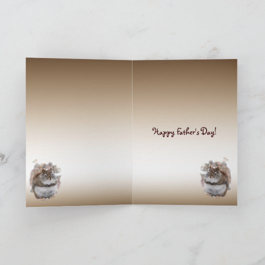 De zoete Dag van de Vaders van de Eekhoorn Kaart (Binnen)