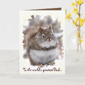 De zoete Dag van de Vaders van de Eekhoorn Kaart (Gele Bloem)