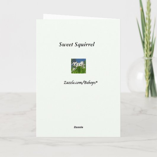 De zoete Eekhoorn dankt u Bedankkaart (Achterkant)