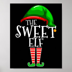 De zoete elf familie bijpassende groep kerstcadeau poster