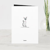 De zoete het gevoelsKat van Valentijn voegt Feestdagen Kaart (Achterkant)