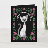 De zoete het gevoelsKat van Valentijn voegt Feestdagen Kaart (Voorkant)
