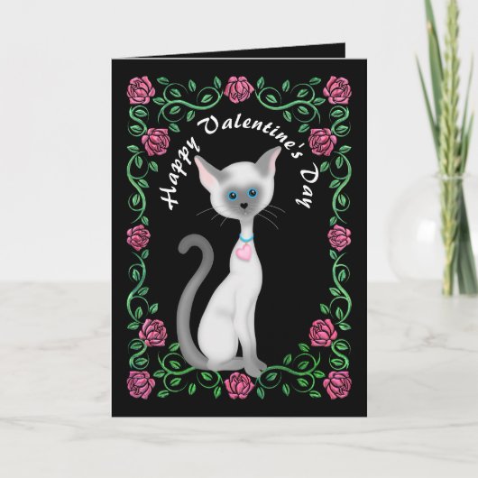 De zoete het gevoelsKat van Valentijn voegt Feestdagen Kaart (Voorkant)